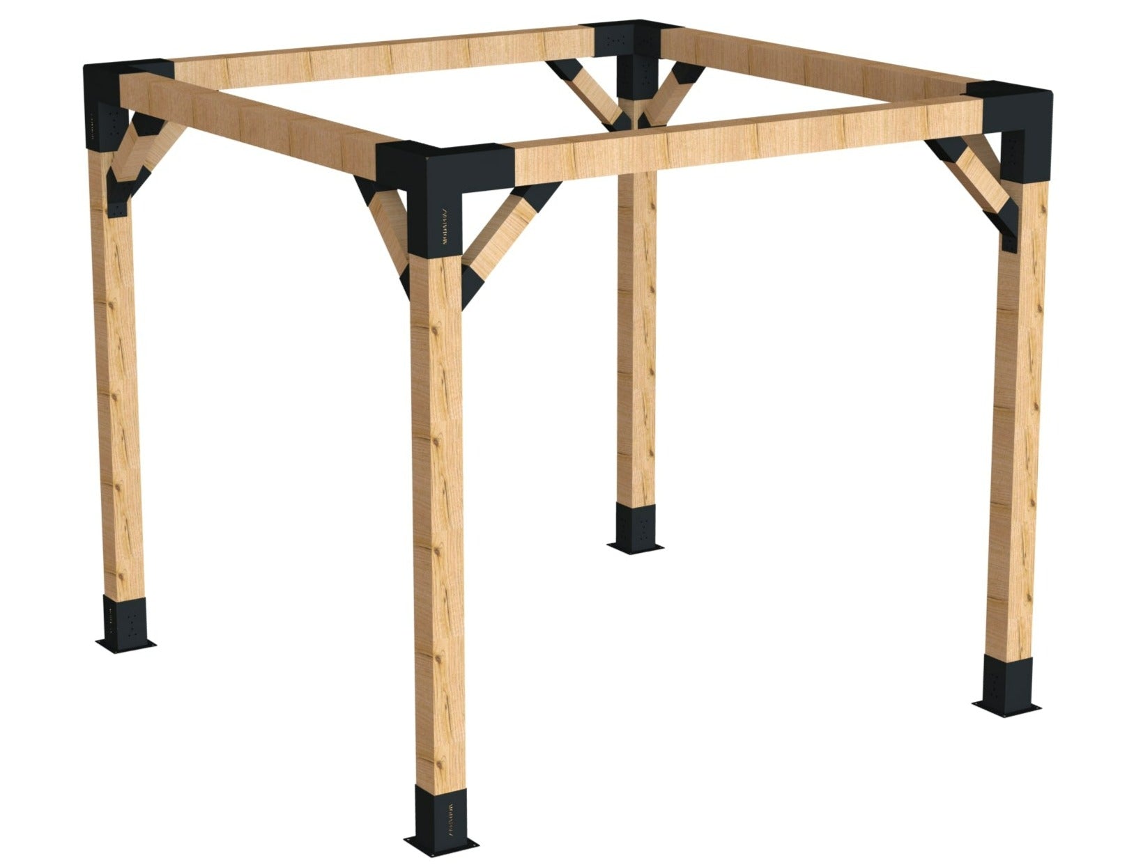 Pergola Kit for 140x140 Timber Posts with 45 Degree Support Brackets f ...