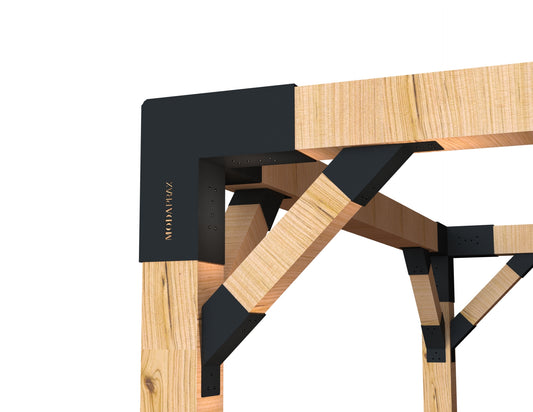 140x140 timber pergola with 45 Degree support brackets 140x140 timber pergola with 45 Degree support brackets