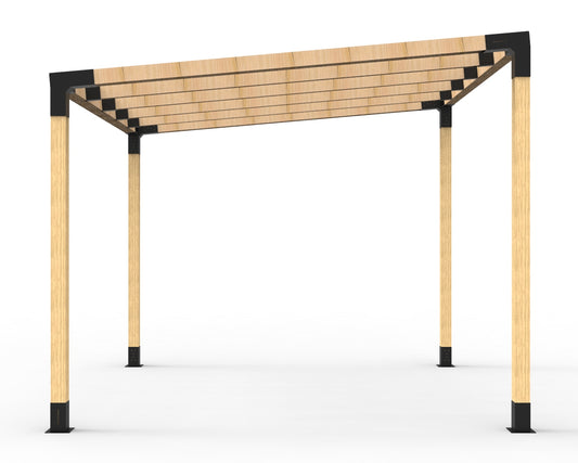 Angled Pergola with 4 Rafters 1 Angled Pergola with 4 Rafters 1