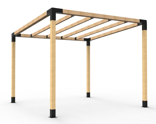 Angled Pergola with 4 Rafters Angled Pergola with 4 Rafters