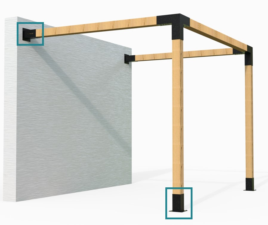 Base Pergola Bracket for 90x90 Timber Posts Base Pergola Bracket for 90x90 Timber Posts