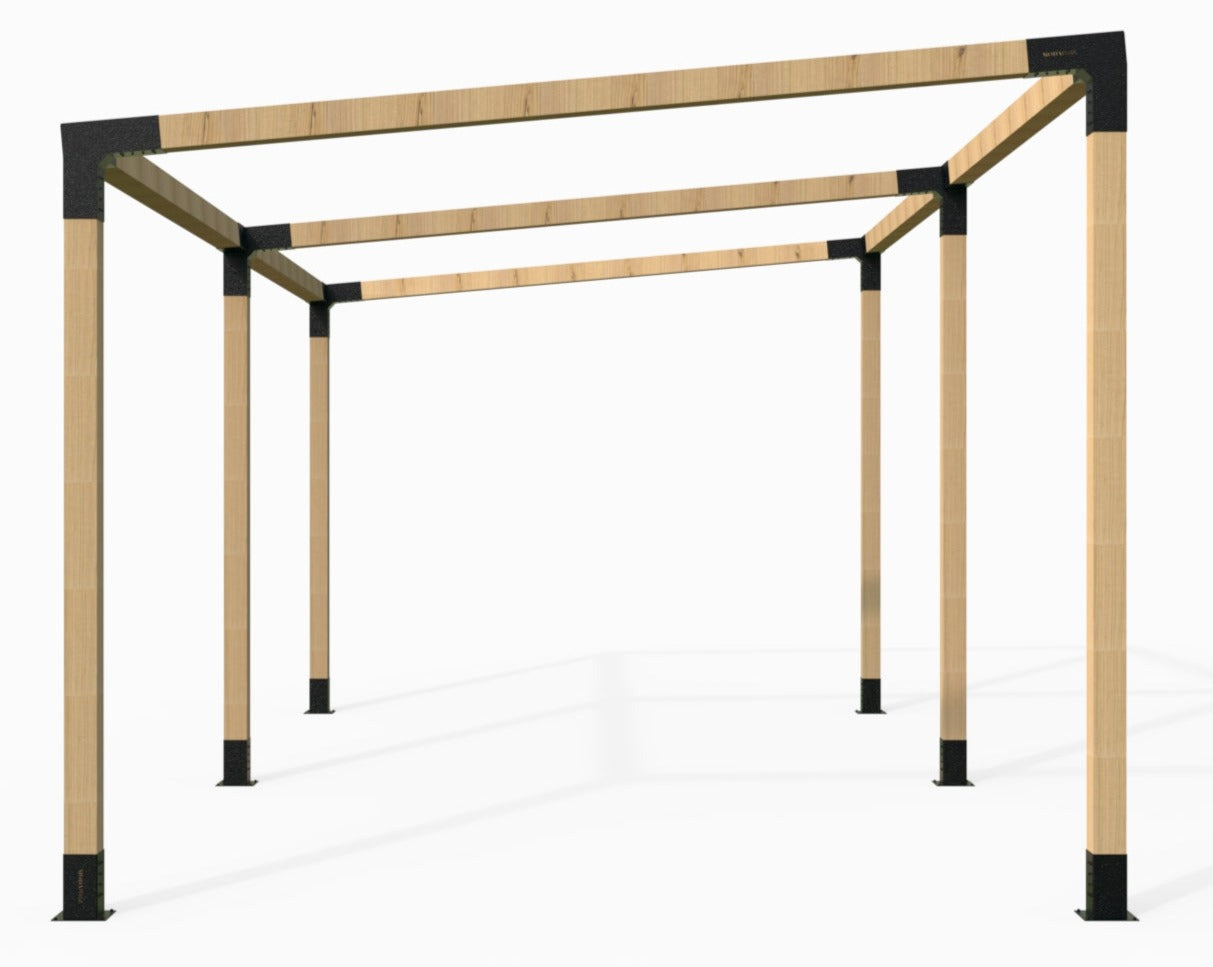 Double Angled Pergola Kit for 90x90 Posts_Modaprax 1 Double Angled Pergola Kit for 90x90 Posts_Modaprax 1