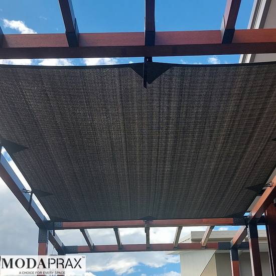 Extended Pergola with Rafters & Shade Sail Extended Pergola with Rafters & Shade Sail