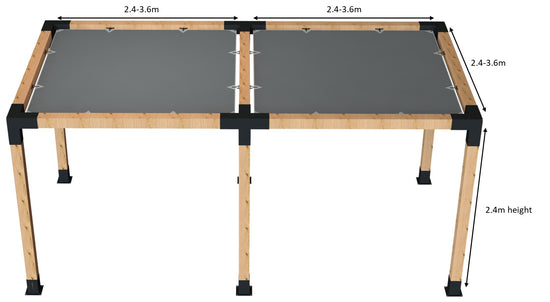 Double Pergola with Shade Sail Measurement Guidelines Double Pergola with Shade Sail Measurement Guidelines