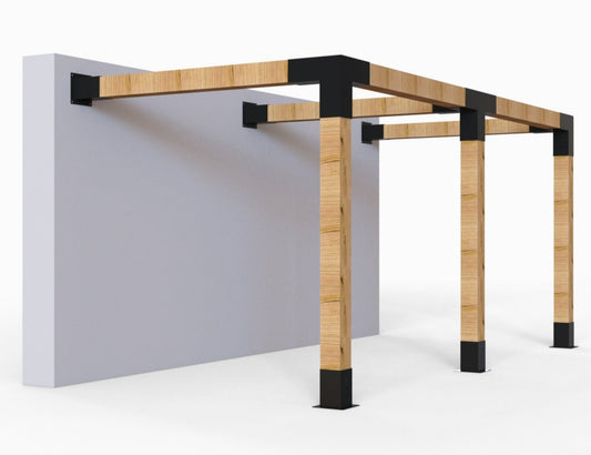 Modaprax 140x140 Double Wall Mounted Pergola 1 Modaprax 140x140 Double Wall Mounted Pergola 1