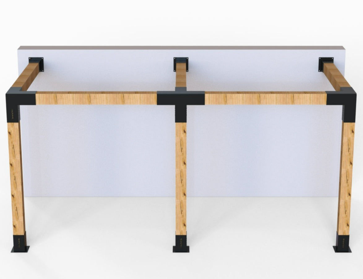 Modaprax 140x140 Double Wall Mounted Pergola 3 Modaprax 140x140 Double Wall Mounted Pergola 3