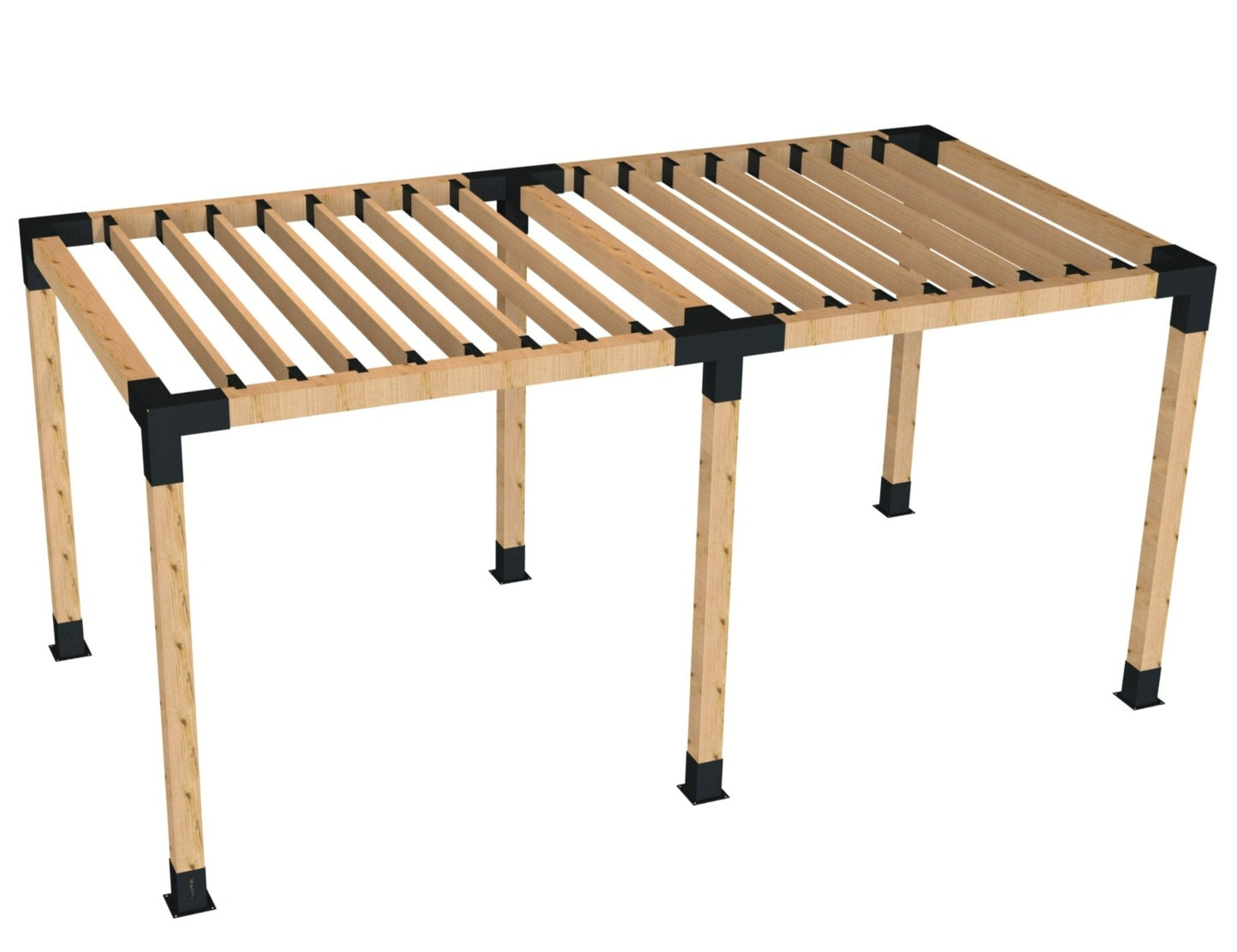 Modaprax 140x140 Double Pergola Kit with Rafters 1 Modaprax 140x140 Double Pergola Kit with Rafters 1
