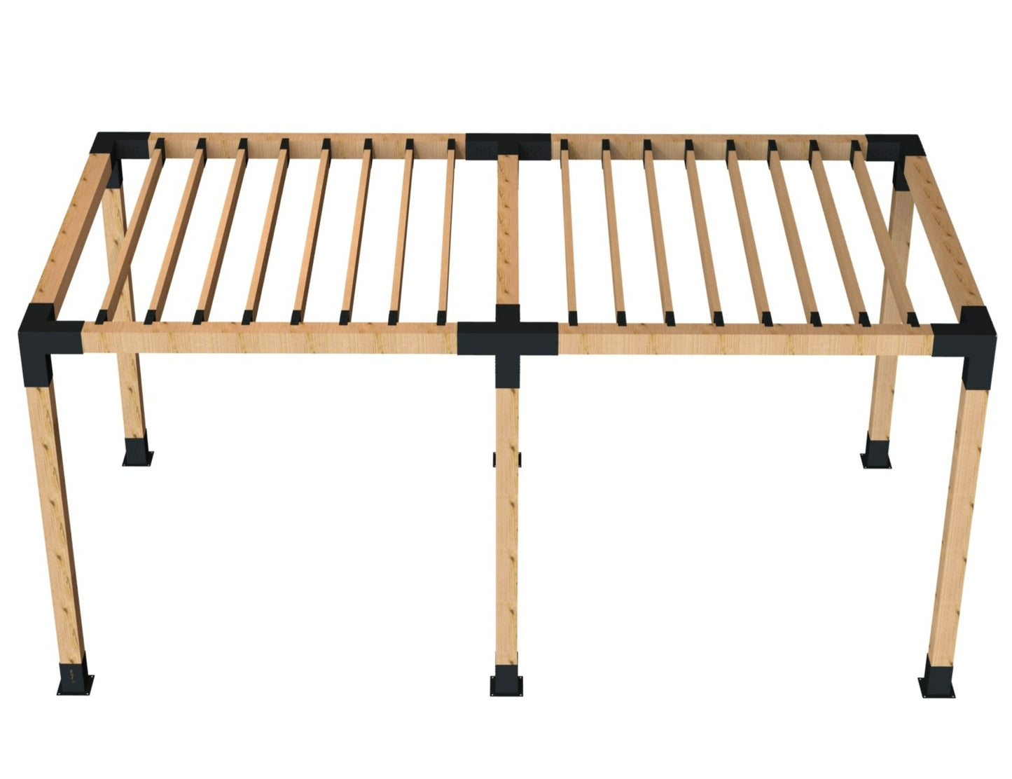 Modaprax 140x140 Double Pergola Kit with Rafters 2 Modaprax 140x140 Double Pergola Kit with Rafters 2
