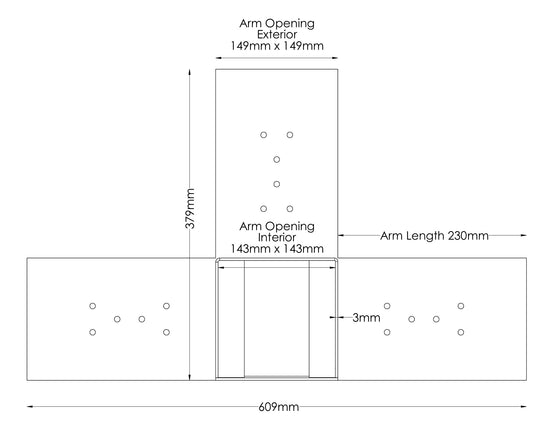 Modaprax Extension Bracket Dimensions Modaprax Extension Bracket Dimensions