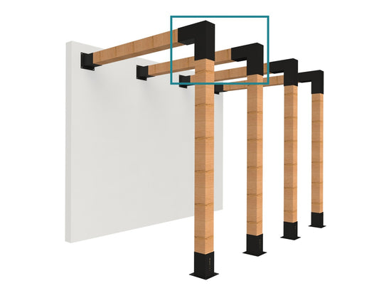 Two Arm L Bracket for 140x140 Timber Posts | 2 Pack Two Arm L Bracket for 140x140 Timber Posts | 2 Pack