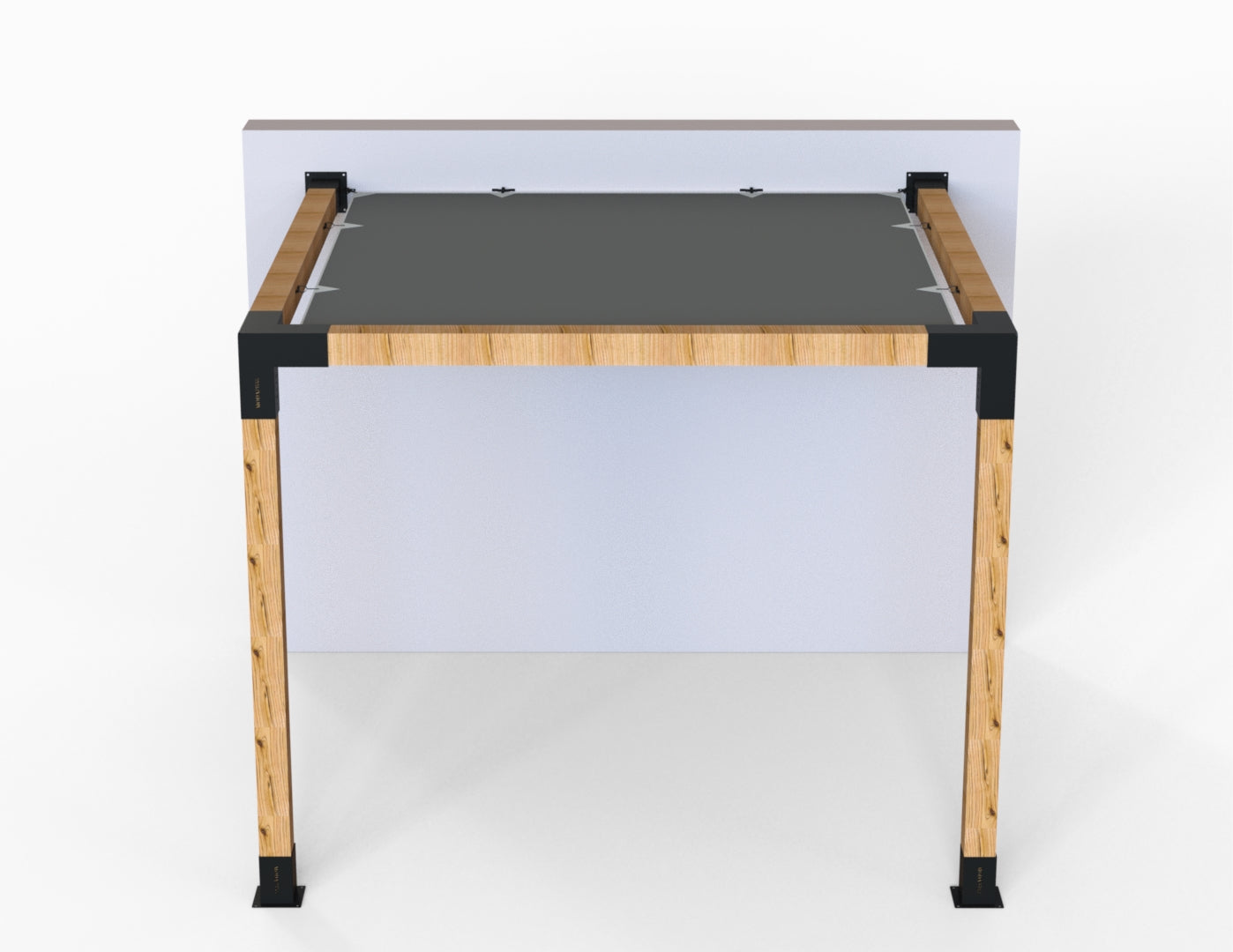 Wall Mounted Pergola Kit with Shade Sail for 140x140 Timber Posts Wall Mounted Pergola Kit with Shade Sail for 140x140 Timber Posts