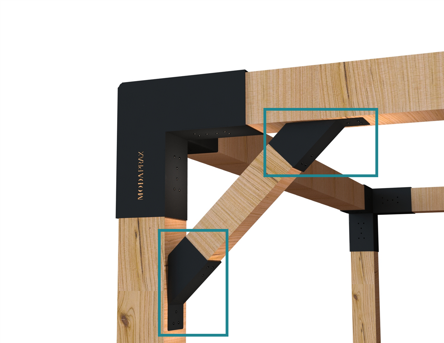 45 Degree Support Bracket for 90x90 Timber Posts | 4 Pack 45 Degree Support Bracket for 90x90 Timber Posts | 4 Pack