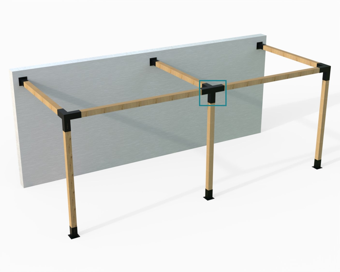 Four Arm Extension Pergola Bracket for 90x90 Timber Posts Four Arm Extension Pergola Bracket for 90x90 Timber Posts