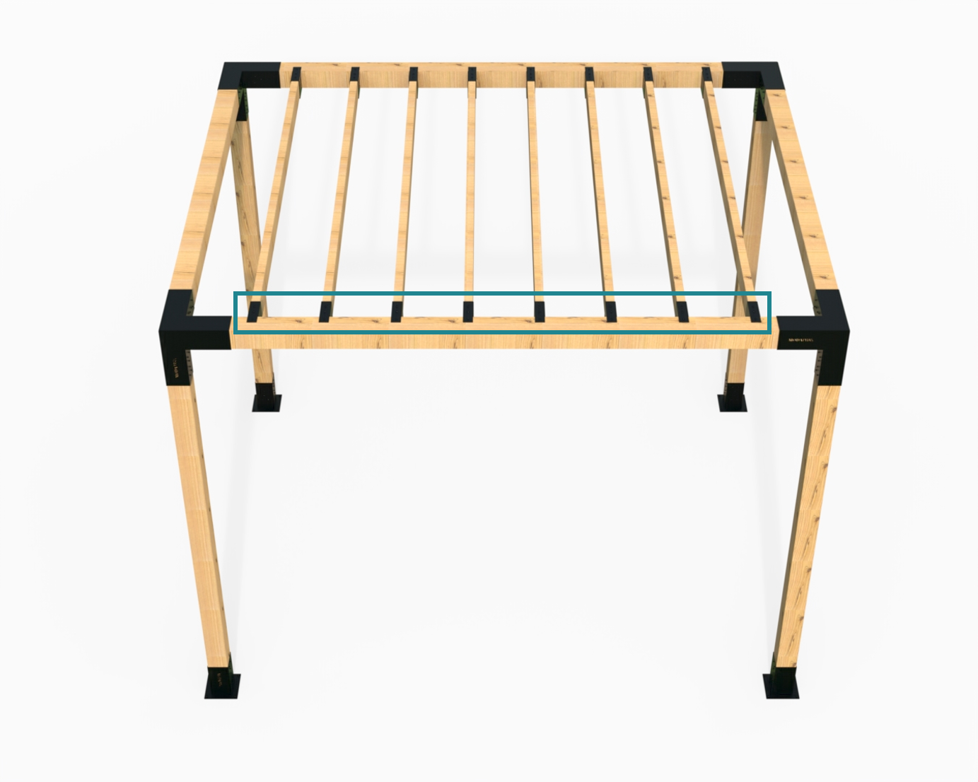 Modaprax Pergola Kit with Rafters - Rafter Brackets Modaprax Pergola Kit with Rafters - Rafter Brackets