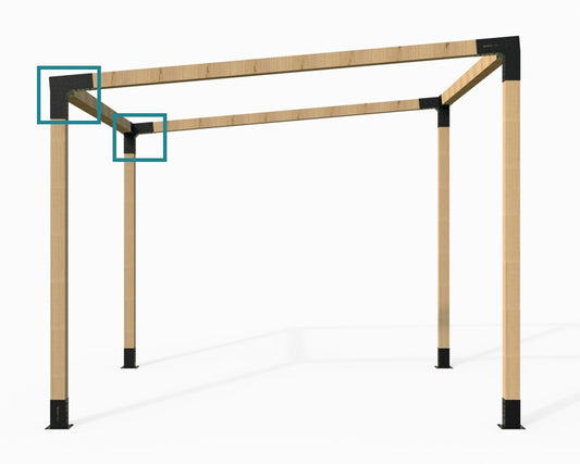 Upward Angled Corner Bracket for 90x90 Posts Upward Angled Corner Bracket for 90x90 Posts