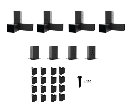 Pergola Kit for 90x90 Timber Posts with Top Rafter Brackets Pergola Kit for 90x90 Timber Posts with Top Rafter Brackets