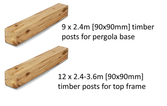 Timber Required for Expanded Four Square Pergola Timber Required for Expanded Four Square Pergola