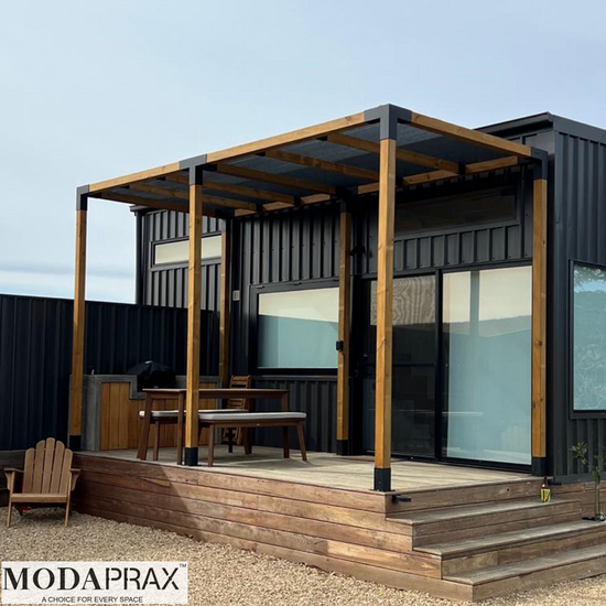 Double Pergola on Tiny Home Double Pergola on Tiny Home