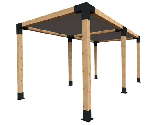 Modaprax 140x140 Extended Pergola with Shade Sails 1 Modaprax 140x140 Extended Pergola with Shade Sails 1