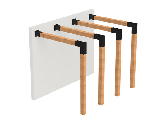 Wall Mounted Garden Frame Bracket Kit for 140x140 Posts1 Wall Mounted Garden Frame Bracket Kit for 140x140 Posts1