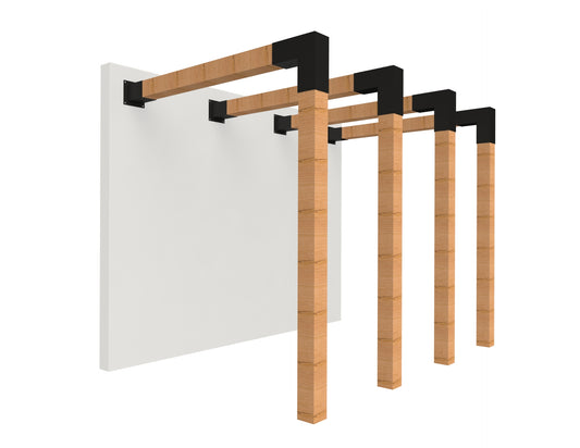 Wall Mounted Garden Frame Bracket Kit for 140x140 Posts2 Wall Mounted Garden Frame Bracket Kit for 140x140 Posts2