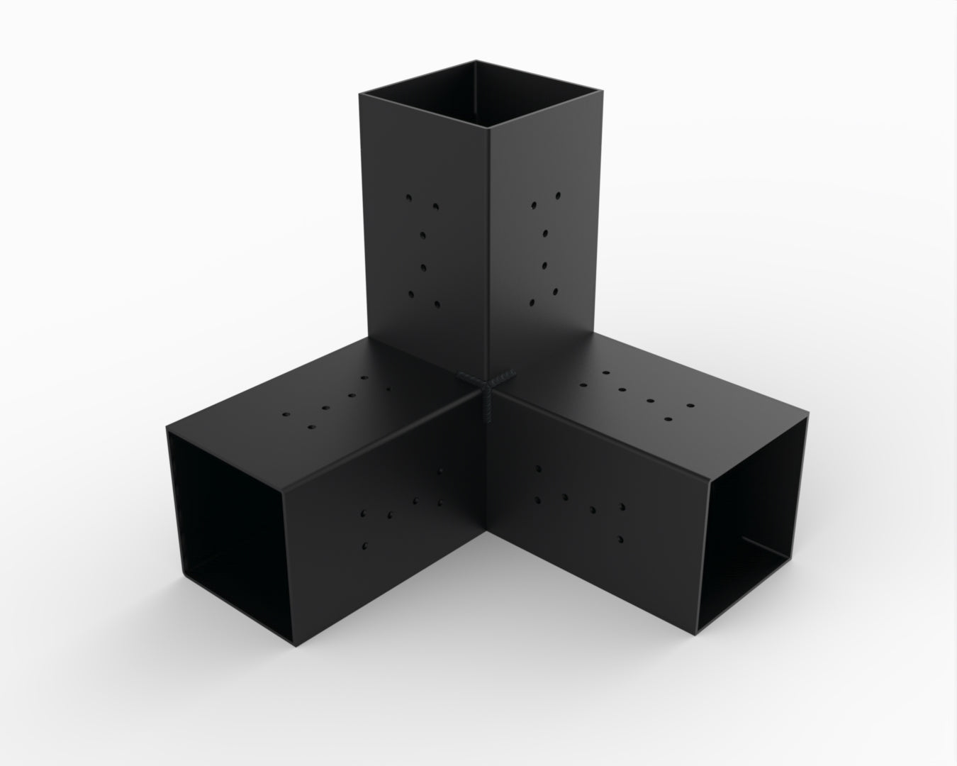 Three Arm Corner Bracket for 140x140 Timber Posts Three Arm Corner Bracket for 140x140 Timber Posts
