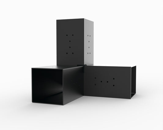 Three Arm Corner Bracket for 140x140 Timber Posts Three Arm Corner Bracket for 140x140 Timber Posts