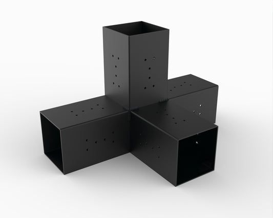 Four Arm Extension Brackets for 140x140 Timber Posts Four Arm Extension Brackets for 140x140 Timber Posts