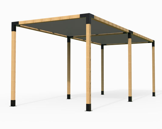 Double Pergola Kit with Shade Sail for 90x90 Timber Posts Double Pergola Kit with Shade Sail for 90x90 Timber Posts