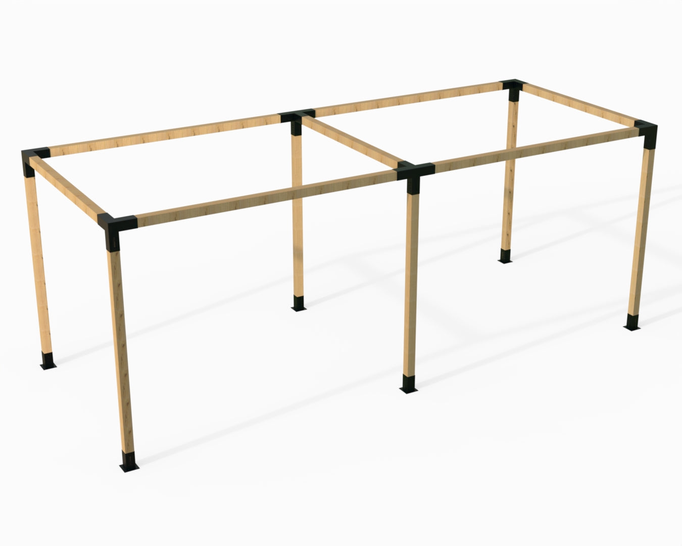 Double Freestanding Pergola Kit for 90x90 Timber Posts Double Freestanding Pergola Kit for 90x90 Timber Posts