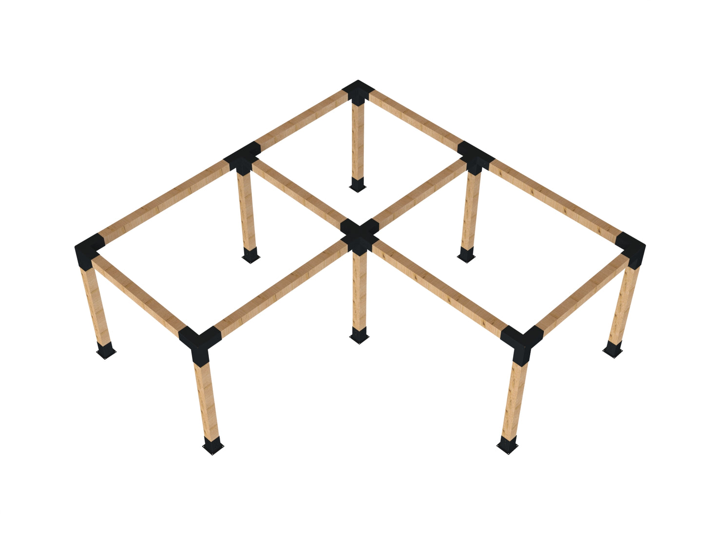Expanded L Shape Pergola Kit for 140x140 Timber Posts