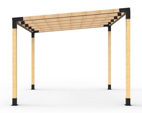 Angled Pergola Kit for 90x90 Timber Posts with Top Rafter Brackets ...