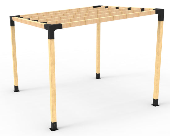 Angled Pergola Kit for 90x90 Timber Posts with Top Rafter Brackets ...
