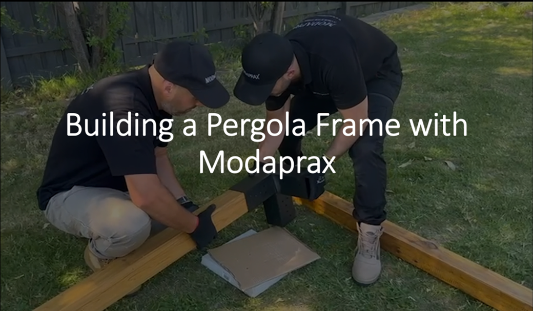 Load video: How to Build Pergola Frame Using Modaprax