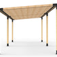 Double Angeled Pergola with 16 Top Rafters