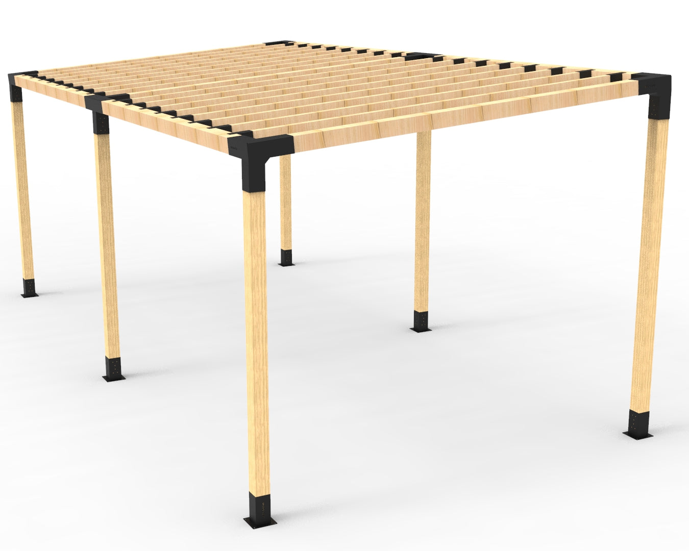 Double Angled Pergola with 16 Rafters 3
