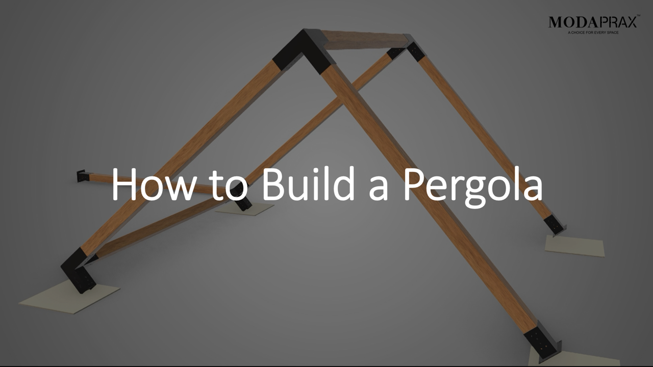 Load video: How to build a pergola frame using Modaprax