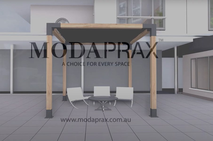 Load video: How to Build Pergola Frame Using Modaprax