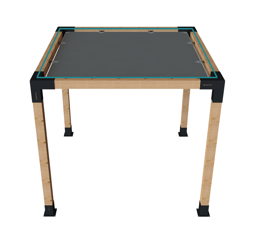 Modaprax Pergola Kit Shade Sail [Grey] (2.24x2.24m)