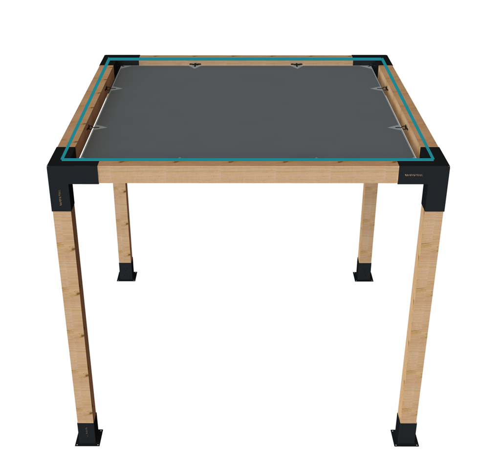 Modaprax Pergola Kit Shade Sail (2.84x3.44m)