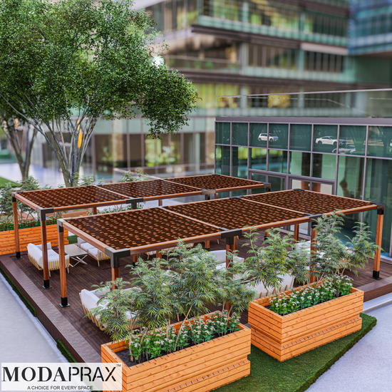 Modaprax Outdoor Pergola for City Cafe
