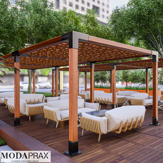 Modaprax Outdoor Pergola for City Restaurant Cafe