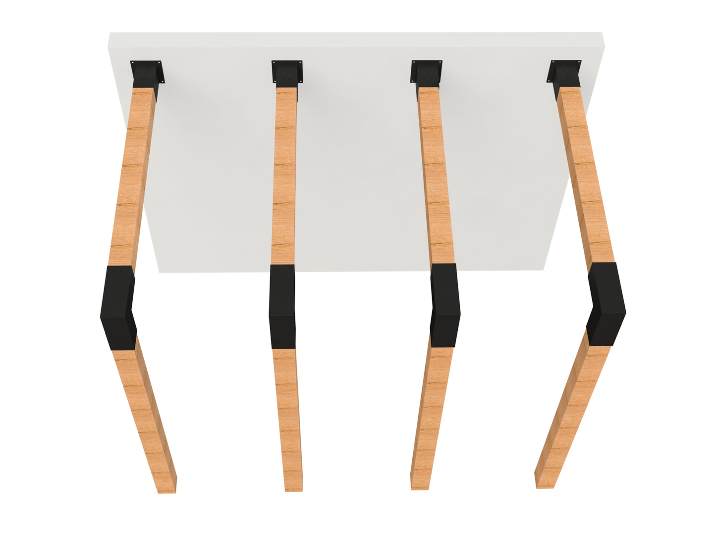 Wall Mounted Garden Frame Bracket Kit for 140x140 Posts3