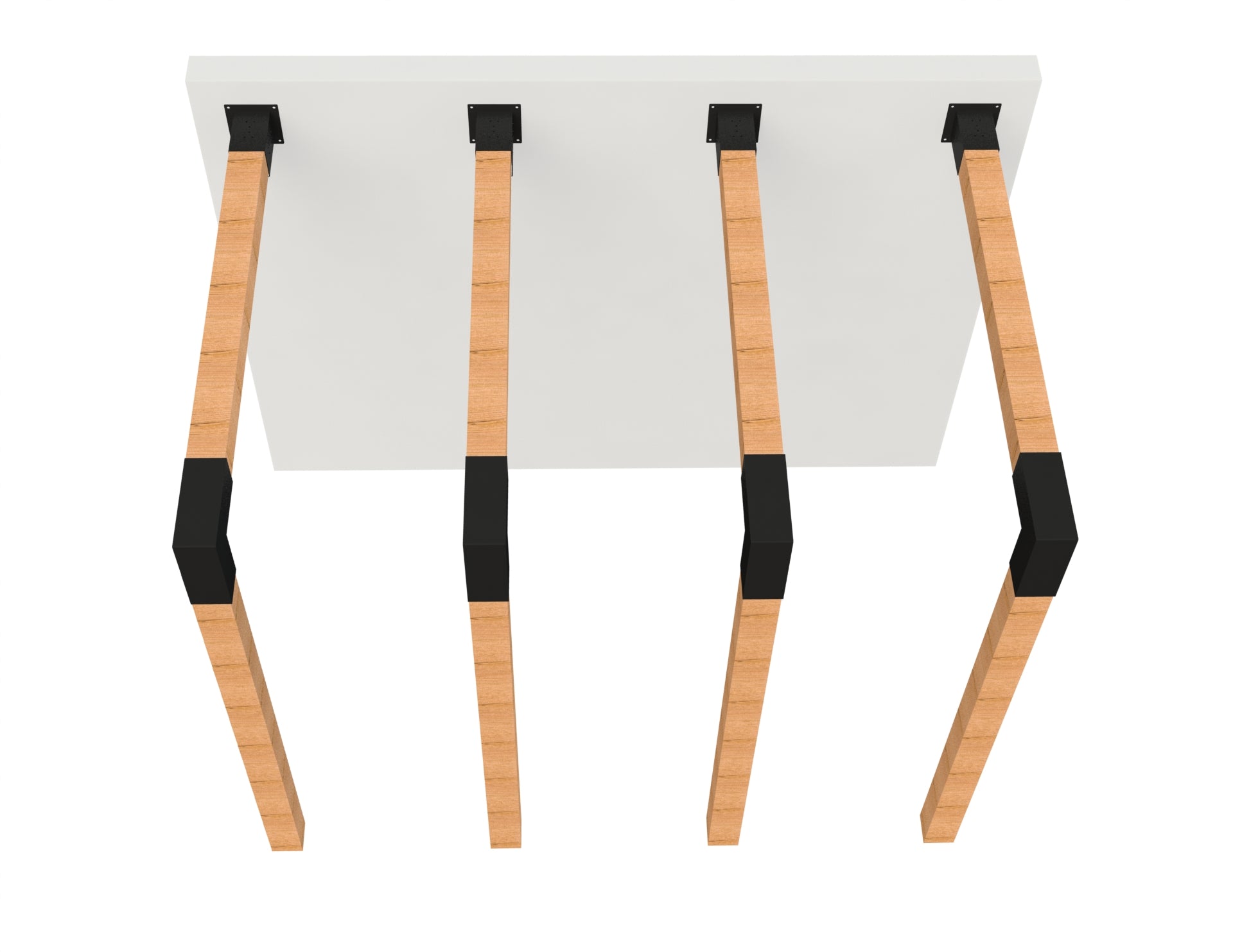 Wall Mounted Garden Frame Bracket Kit for 140x140 Posts3
