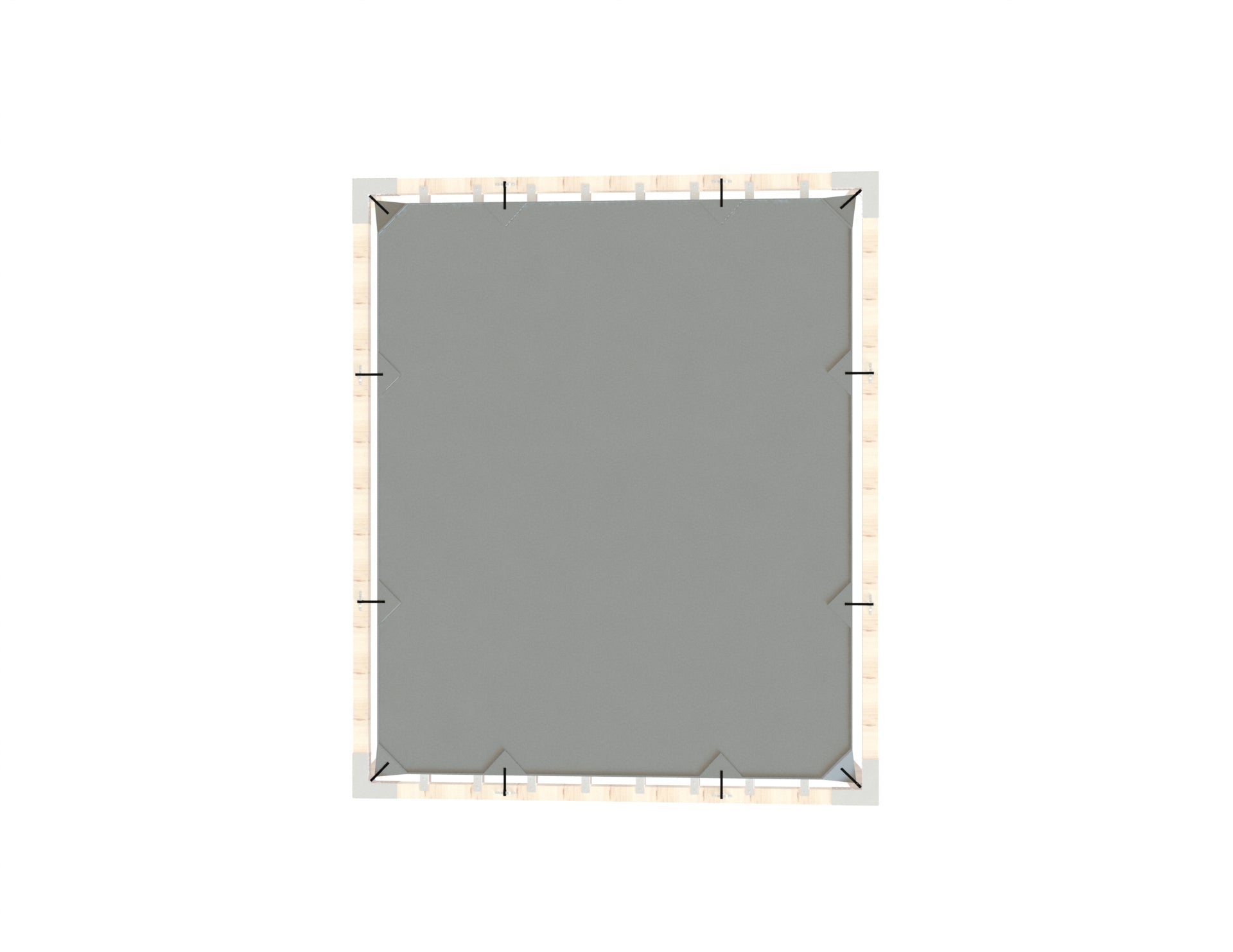 3x3.6m Grey Shade Sail by Modaprax
