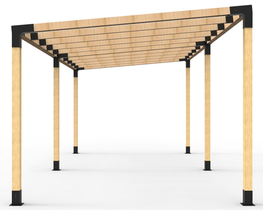 Double Angled Pergola with 8 Rafters