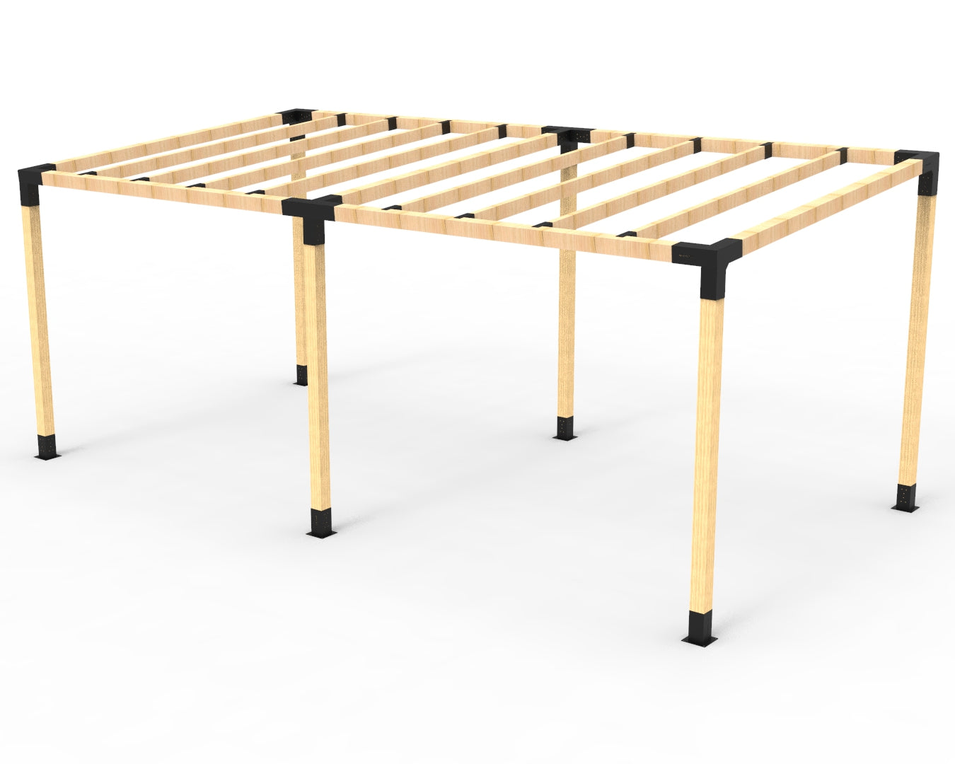 Double angled Pergola with 8 Rafters
