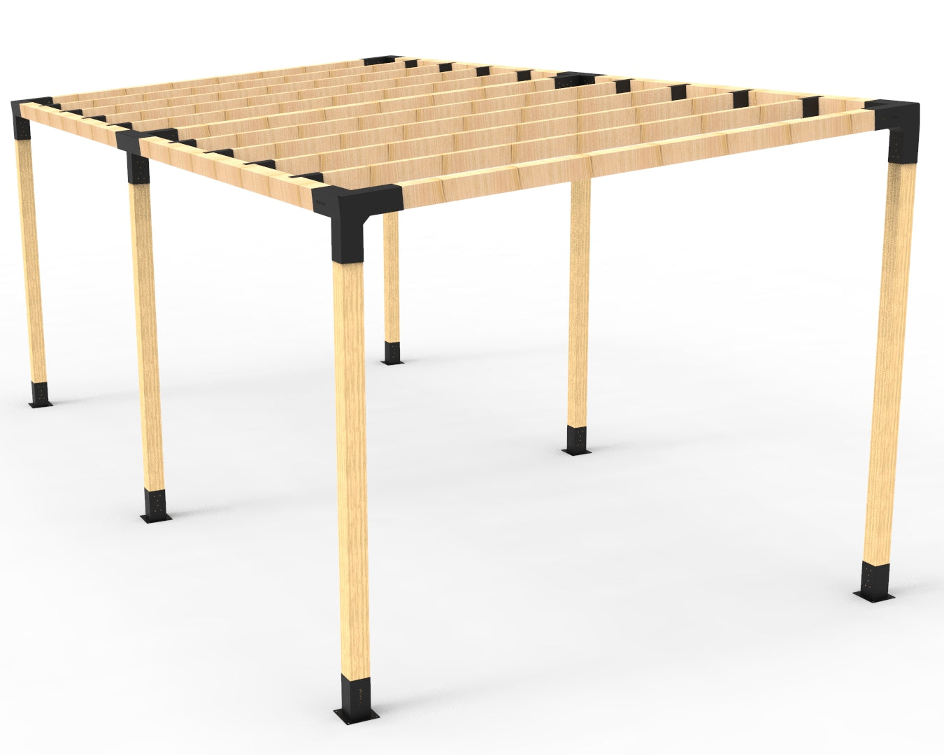 Double Angled Pergola with 8 rafters2 