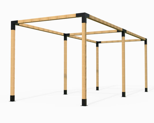 Any Size Double Freestanding Pergola Kit for 90x90 Timber Posts